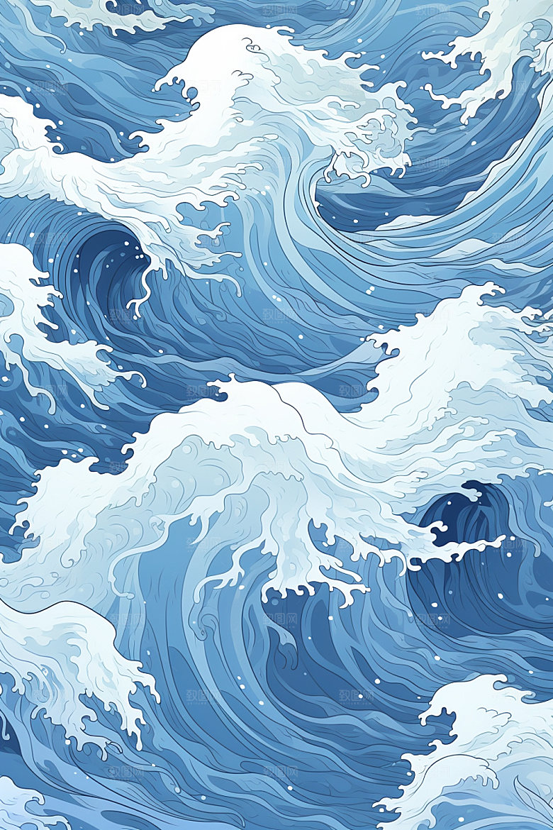 海浪波浪纹理纹样