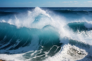 海浪浪花高清摄影图
