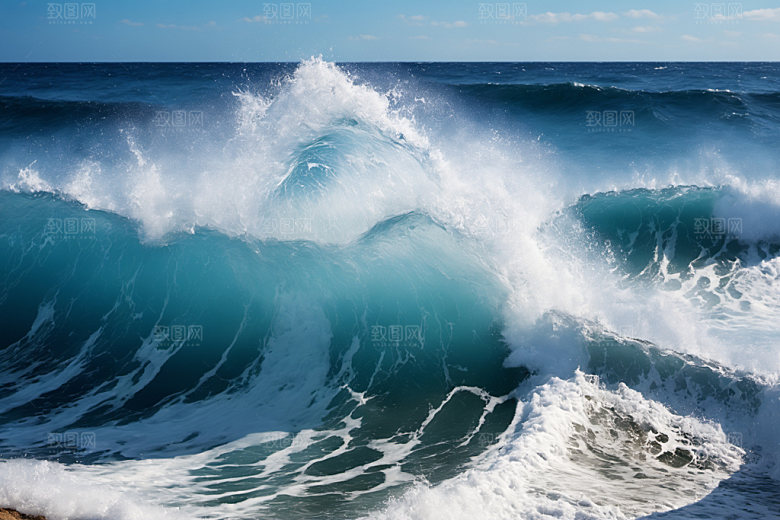 海浪浪花高清摄影图