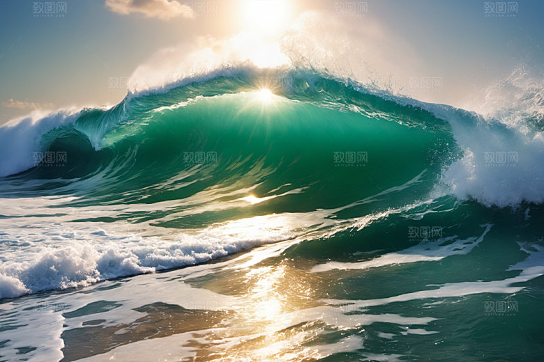 海浪浪花高清摄影图