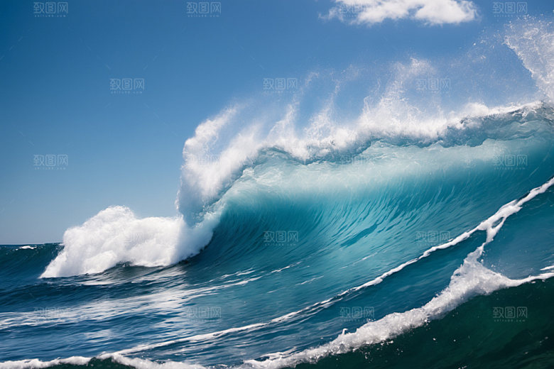 海浪浪花海水摄影图