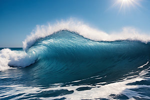 海浪浪花海水摄影图