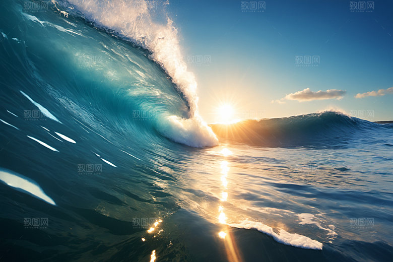 海浪大海自然摄影图
