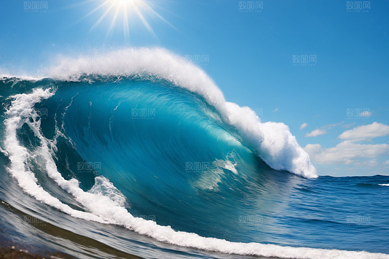 海浪浪花海水摄影图