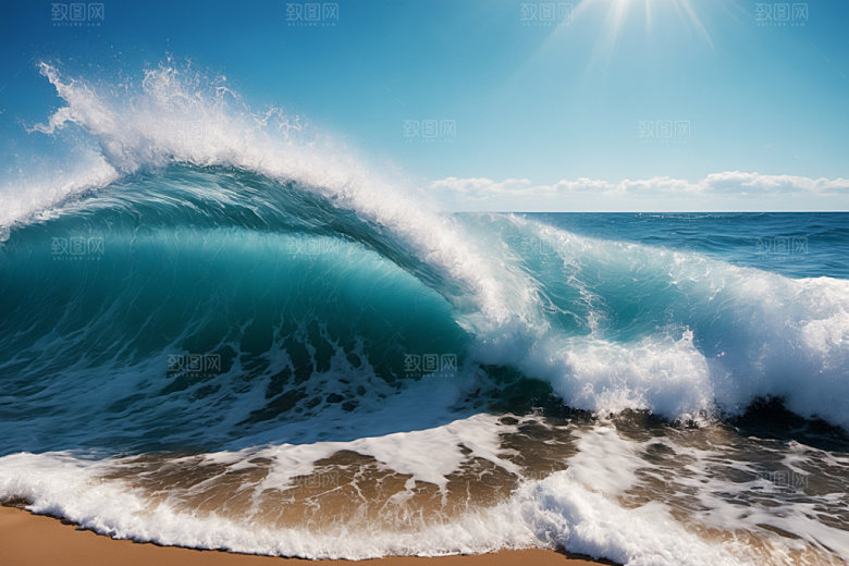 海浪波浪高清摄影图