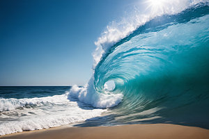 海浪高清波浪摄影图