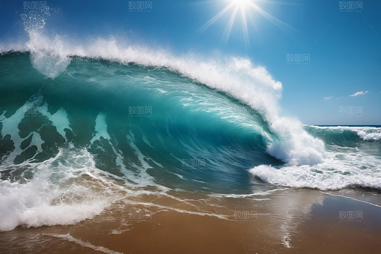 海浪海水高清摄影图