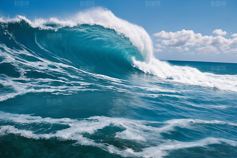 海浪大海波浪摄影图