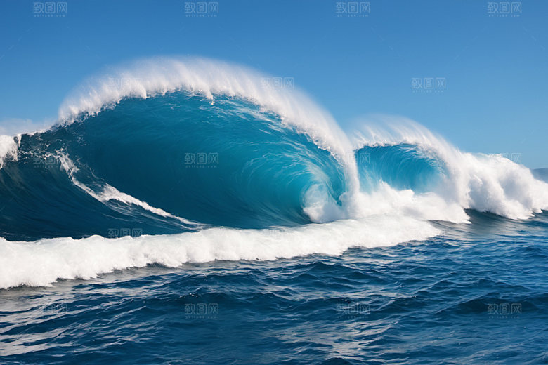 海浪海水大海摄影图