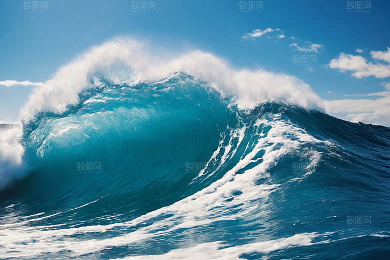 海浪波浪大海摄影图