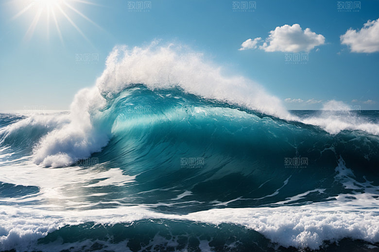 海浪海水大海摄影图