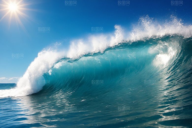 海浪浪花高清摄影图