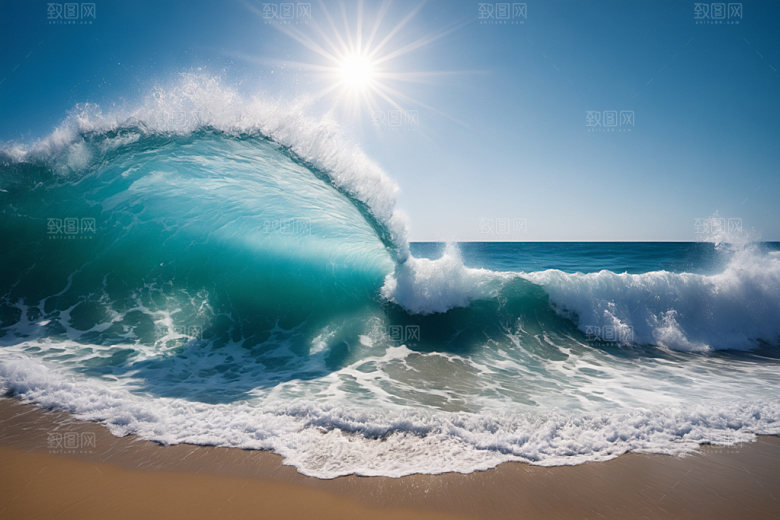 海浪高清海水摄影图