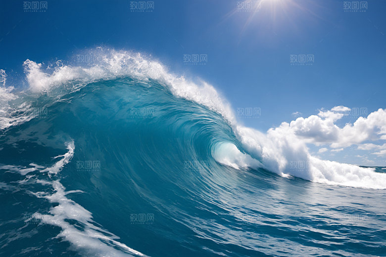 海浪高清波浪摄影图