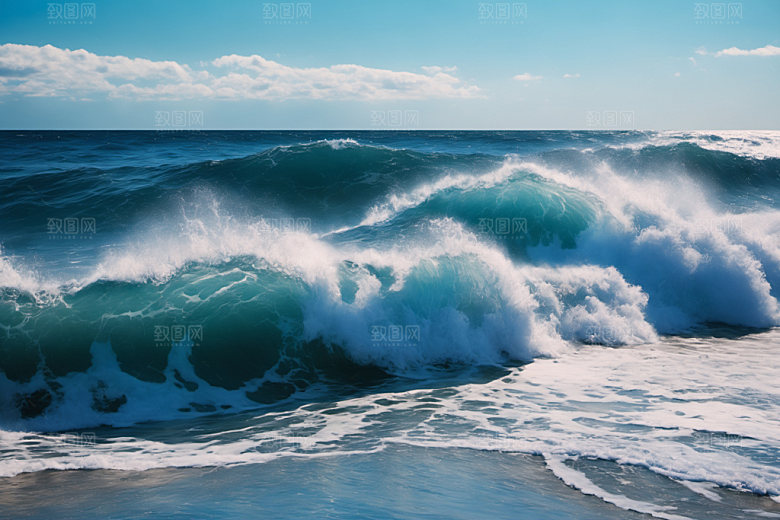 海浪海水清透摄影图