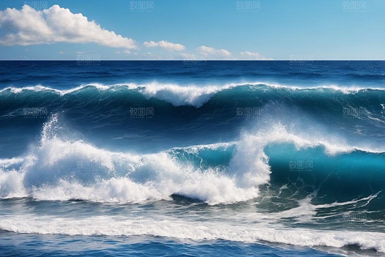 海浪海水高清摄影图