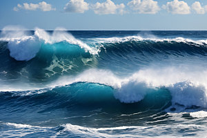 海浪自然清透摄影图