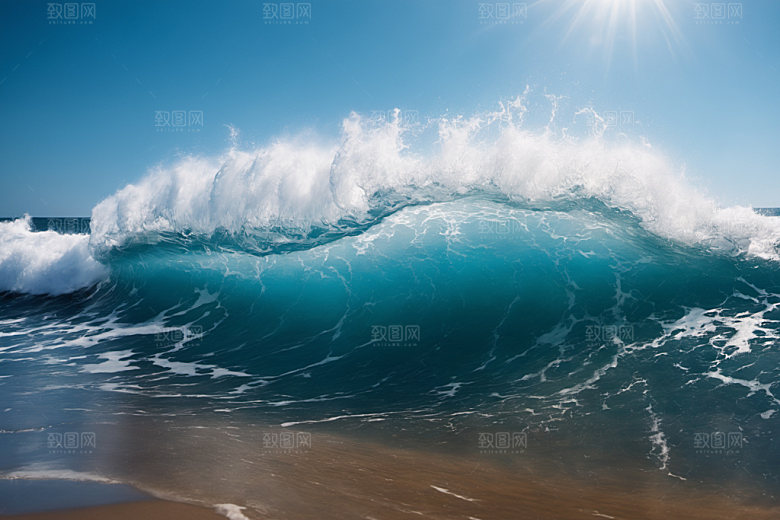 海浪海水大海摄影图