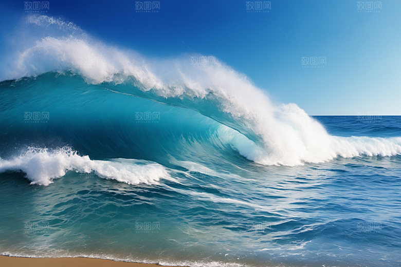 海浪海水大海摄影图