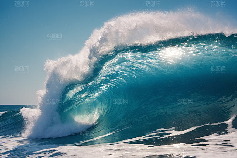 海浪大海海水摄影图