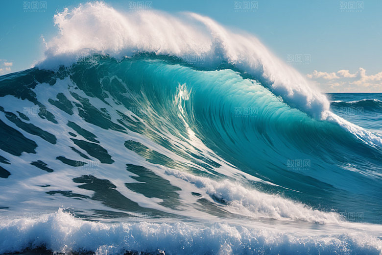 海浪大海自然摄影图