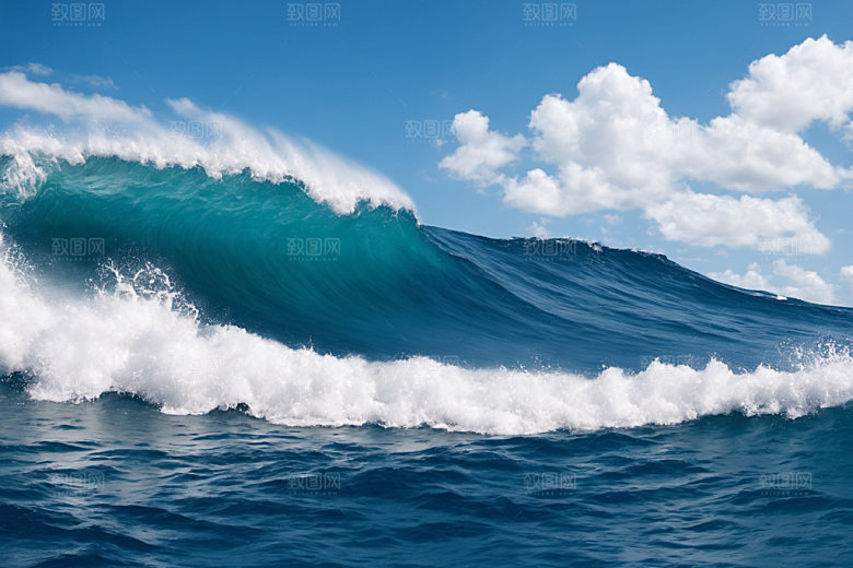 海浪大海波浪摄影图