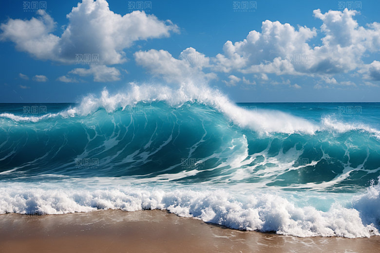 海浪自然大海摄影图