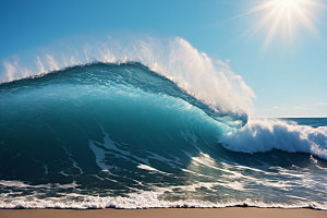 海浪大海海水摄影图