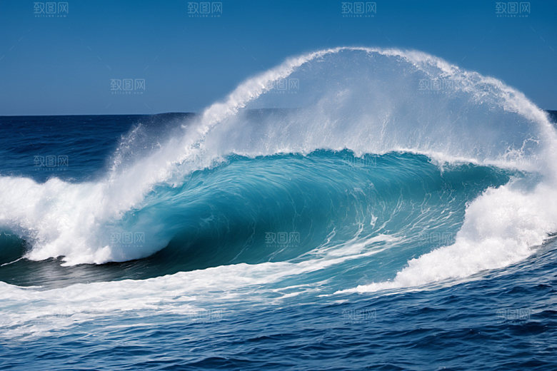 海浪大海浪花摄影图