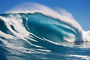 海浪波浪浪花摄影图