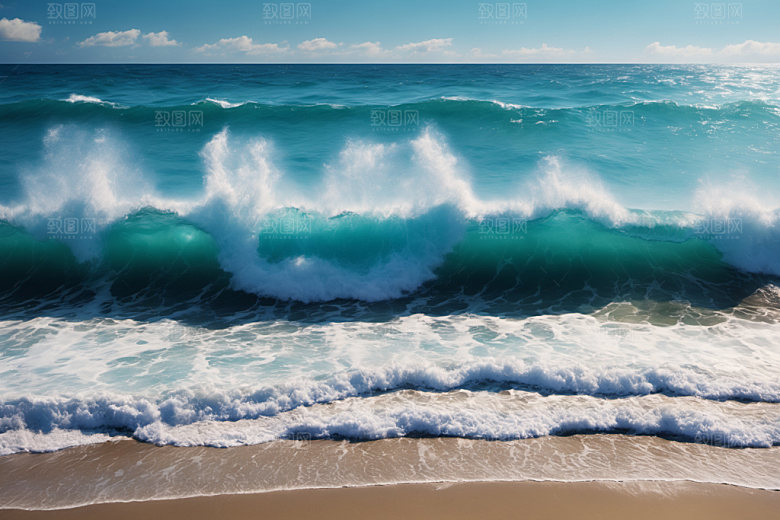 海浪高清清透摄影图
