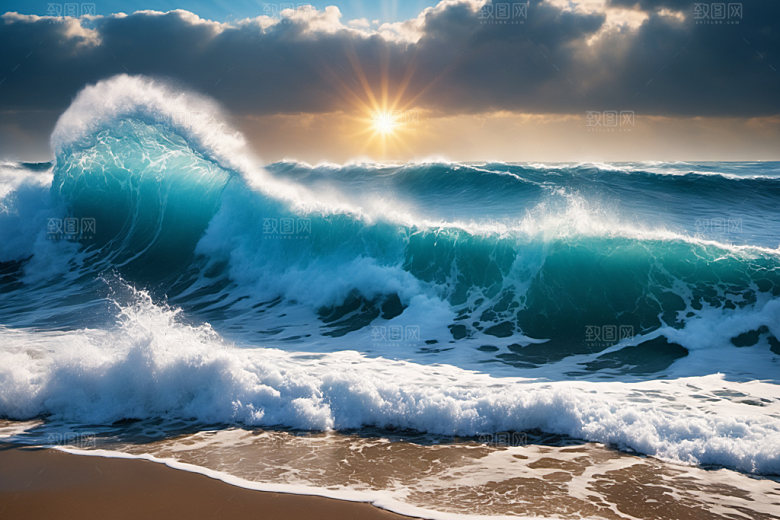 海浪高清海水摄影图