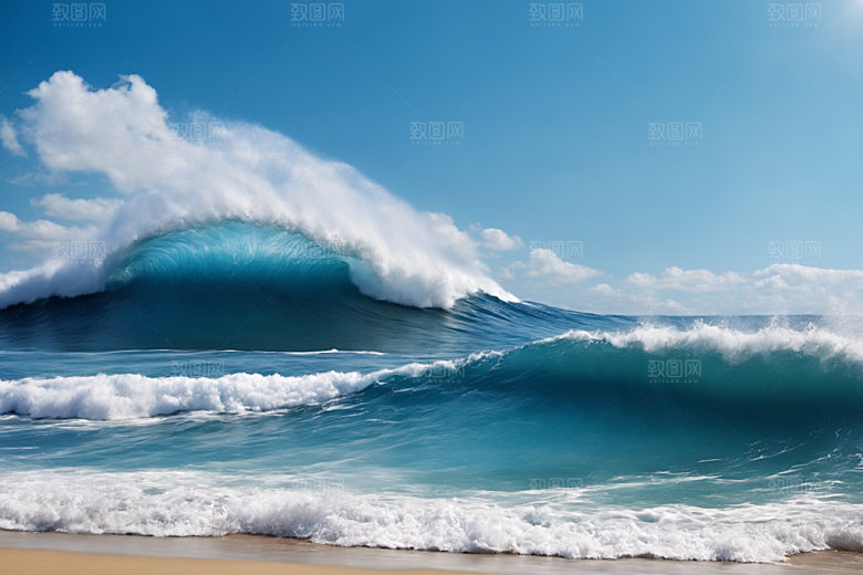 海浪自然高清摄影图