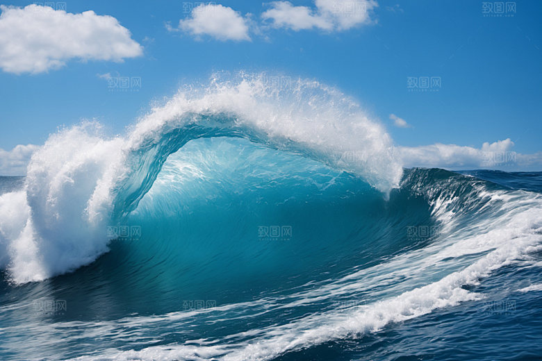 海浪波浪海水摄影图
