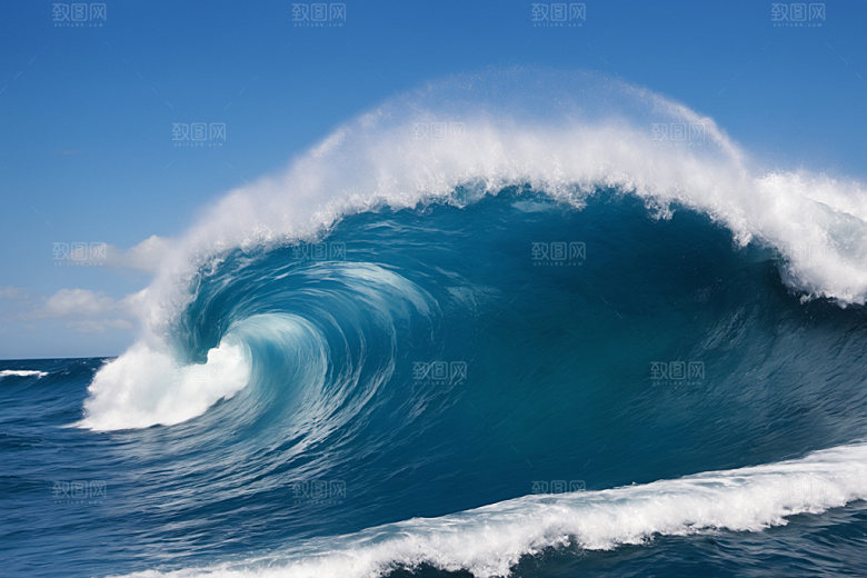 海浪高清波浪摄影图
