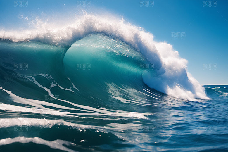 海浪高清波浪摄影图