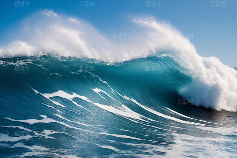 海浪清透海水摄影图
