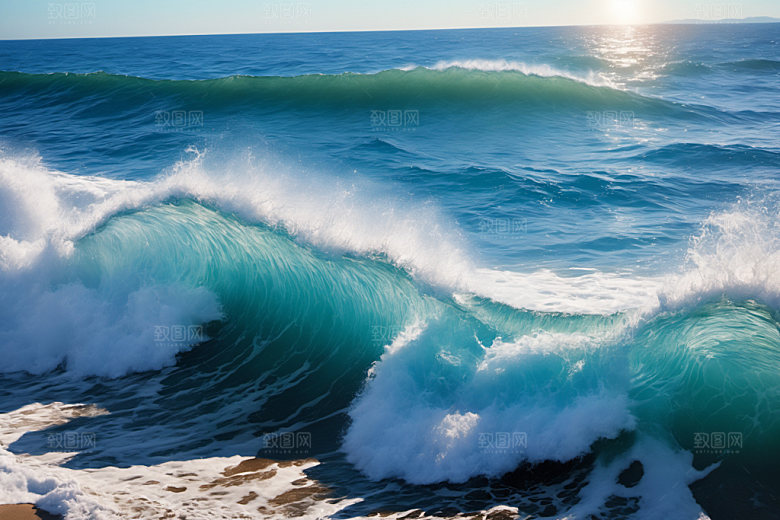 海浪海水大海摄影图