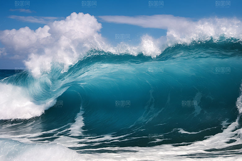 海浪自然大海摄影图