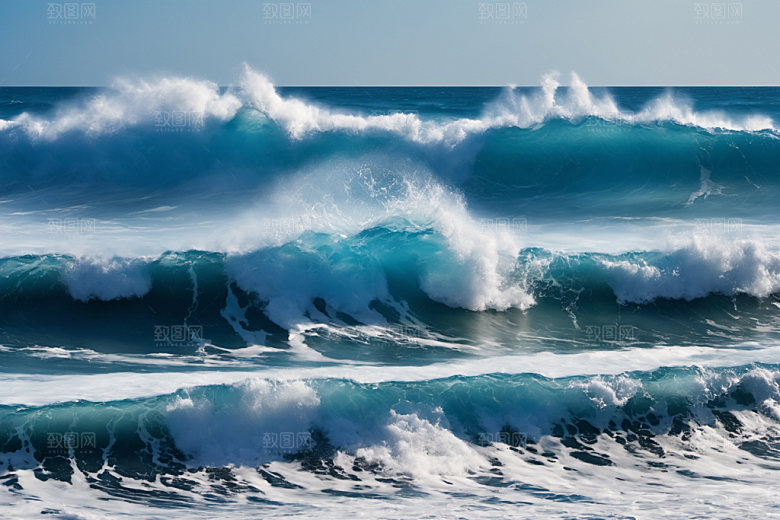 海浪自然大海摄影图