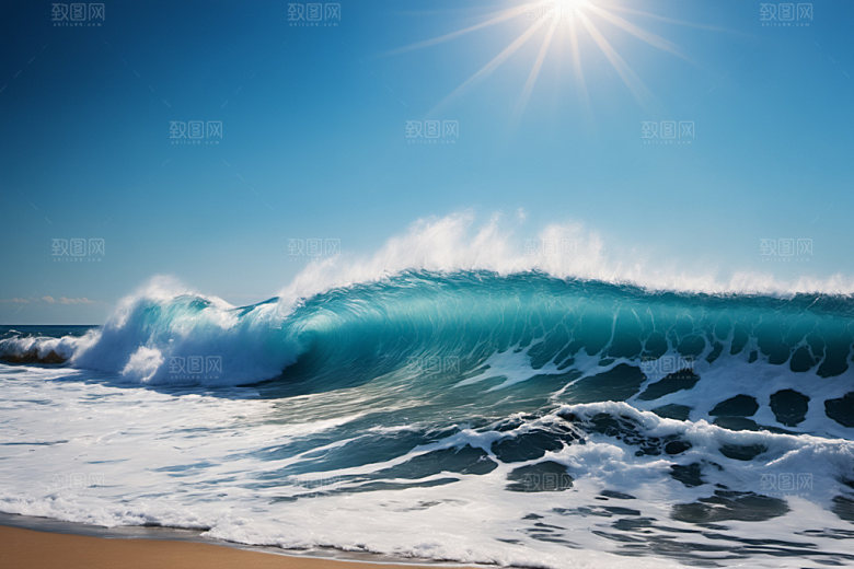 海浪波浪高清摄影图