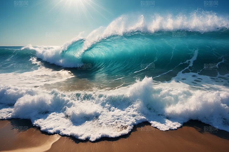 海浪海水波浪摄影图