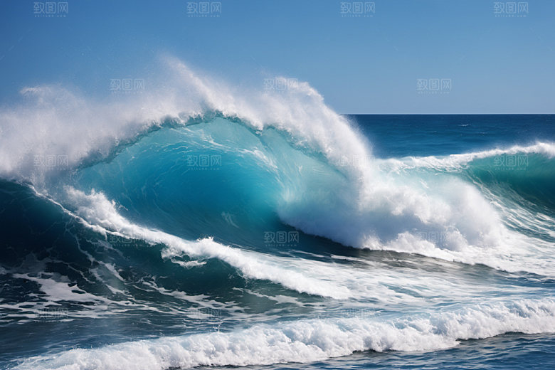 海浪高清波浪摄影图