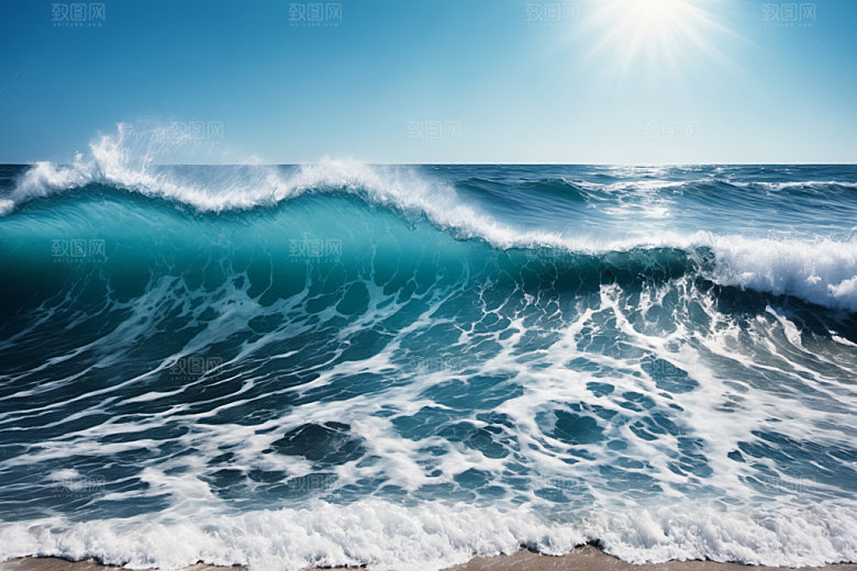 海浪高清波浪摄影图