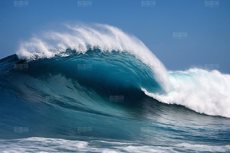 海浪大海波浪摄影图