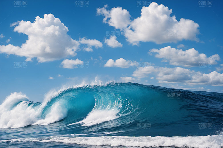 海浪大海波浪摄影图