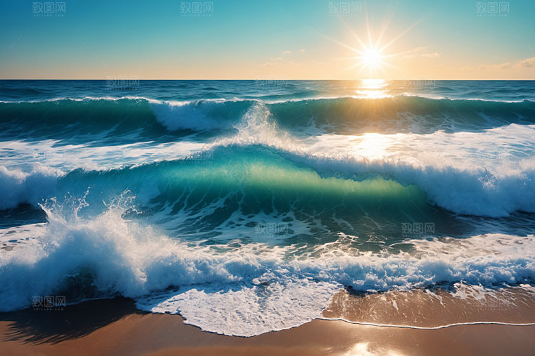海浪自然高清摄影图