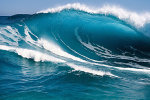 海浪蓝色高清摄影图