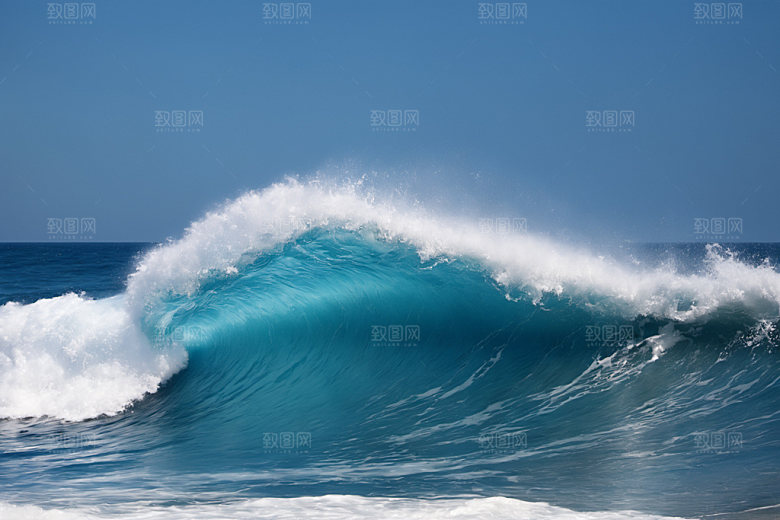 海浪大海浪花摄影图