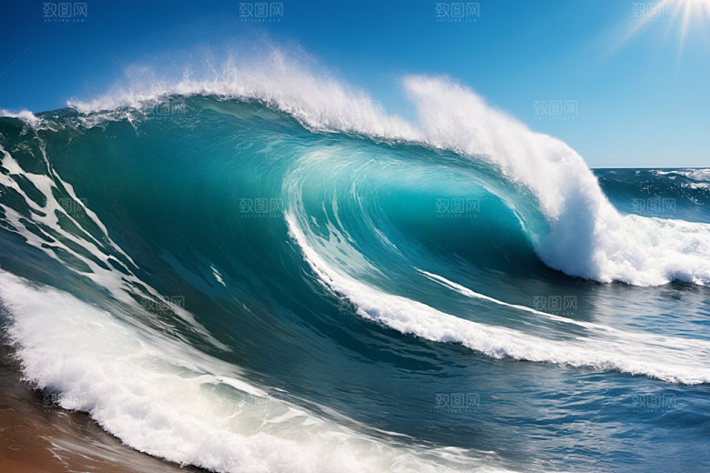 海浪海水高清摄影图